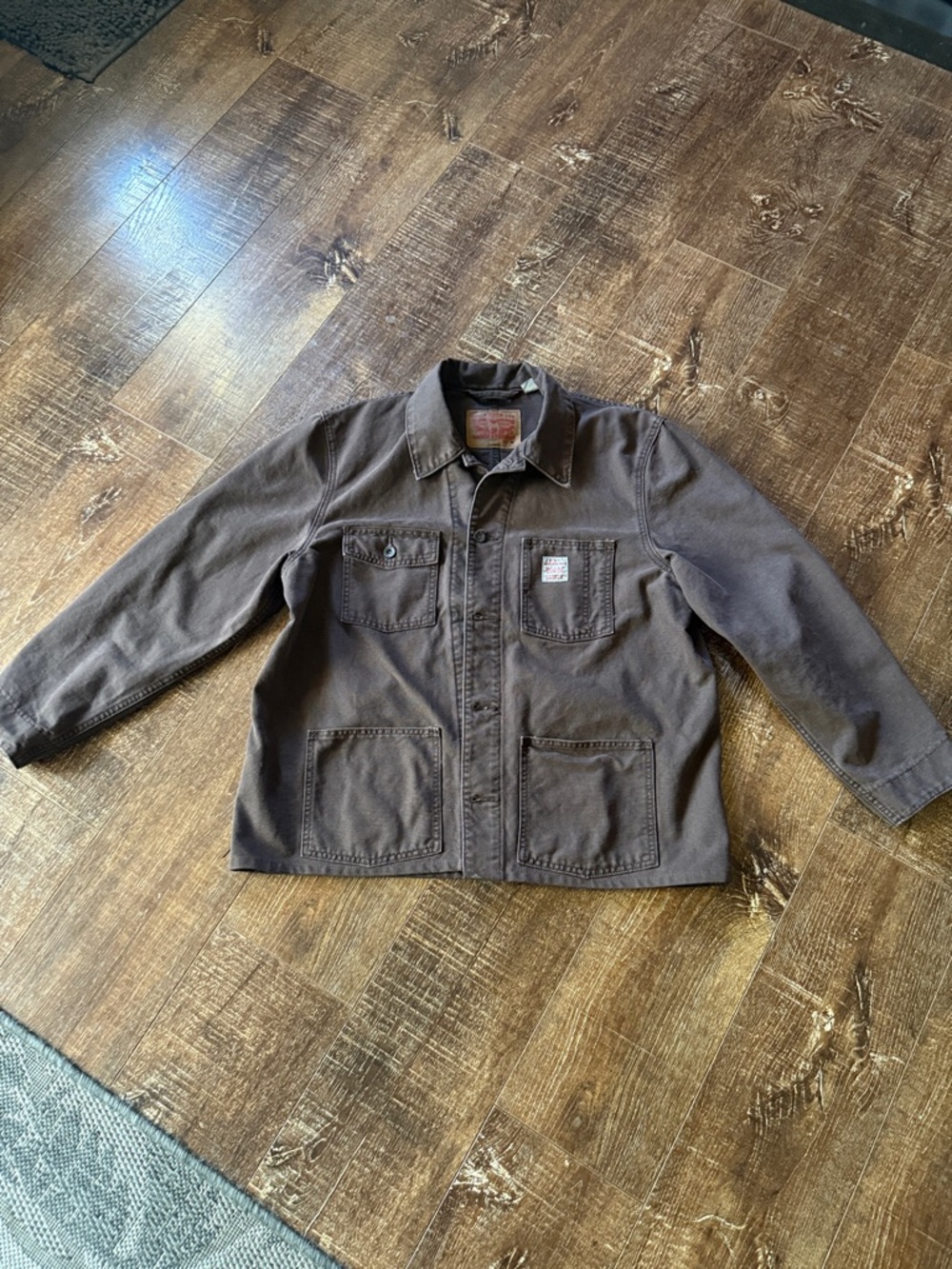 Men's Levi’s Premium Brown Work Jacket - Levis Canvas Chore Coat